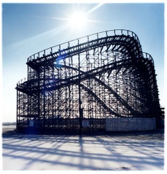 Great White Rollercoaster, Wildwood, New Jersey - Blue, Color Photography 