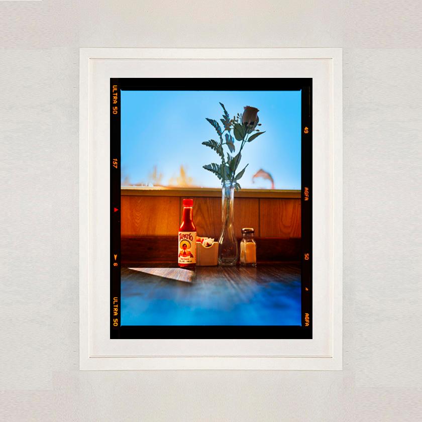 Hot Sauce, Lone Pine, California - American diner interior color photograph - Contemporary Print by Richard Heeps