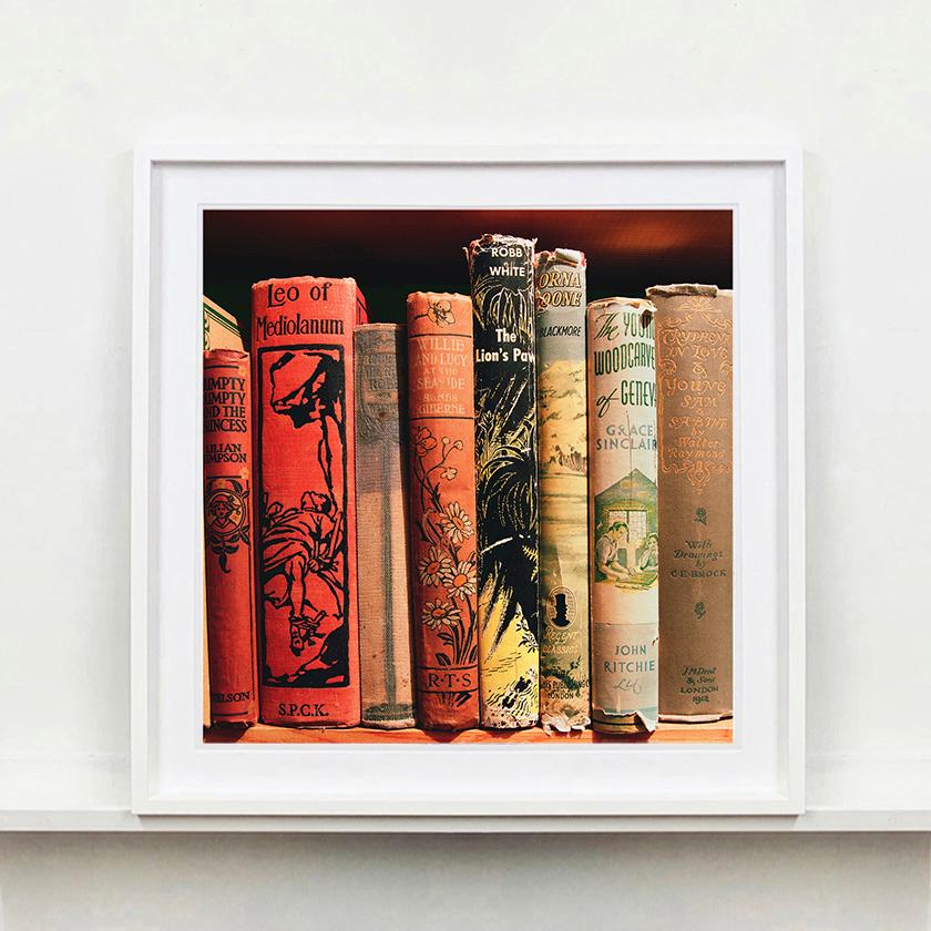 antique book spines