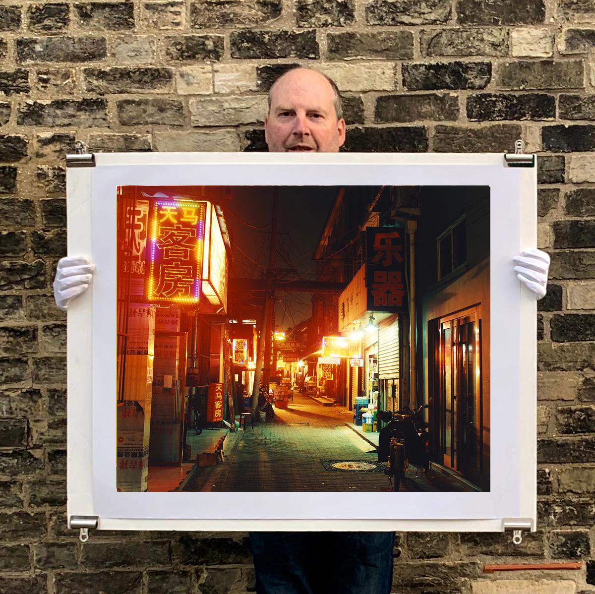Hutong at Night, Beijing - Chinese Color Street Photography - Print by Richard Heeps