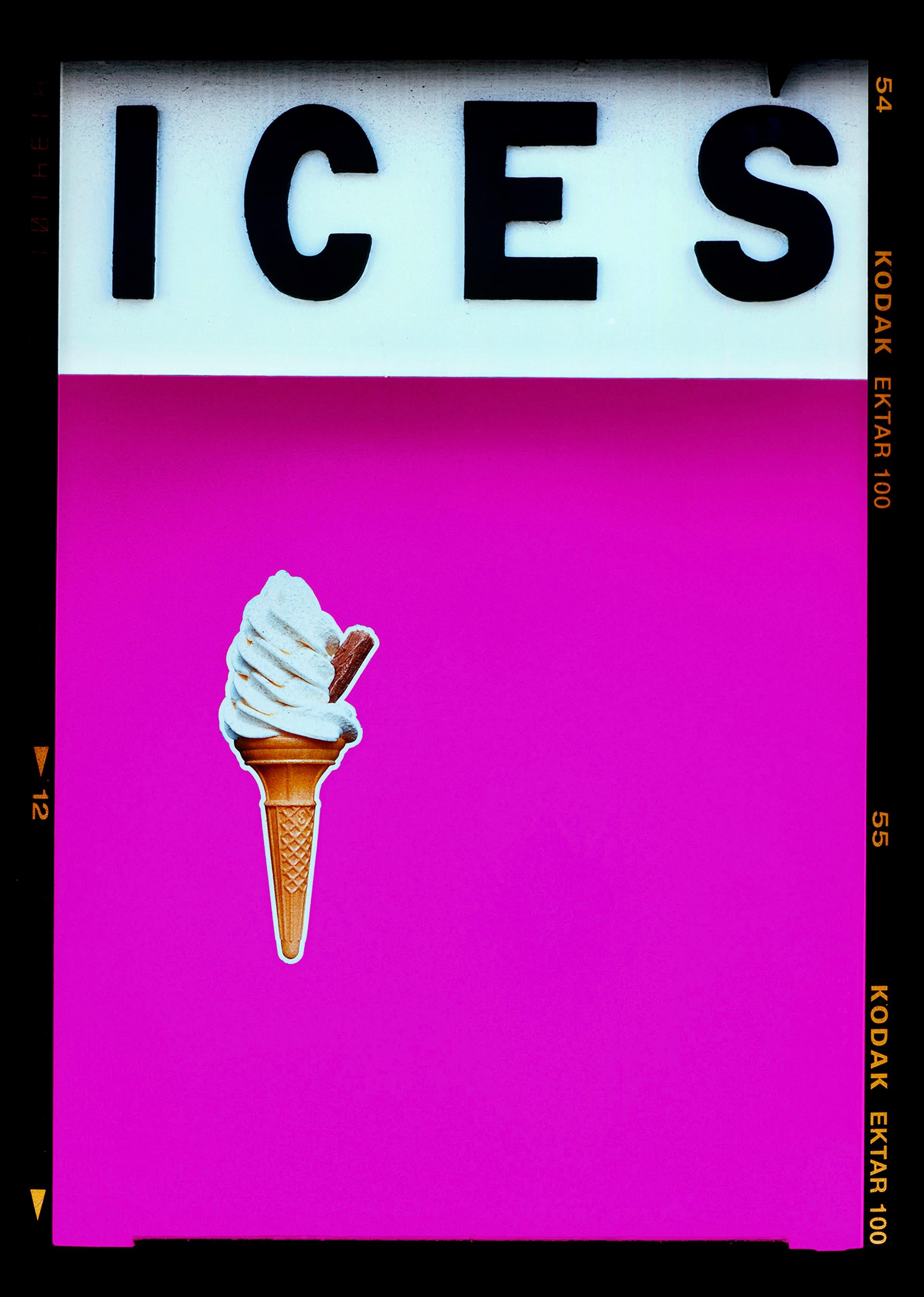 ICES Blue, Pink and Yellow Trio of Framed Colour Photography Artworks For Sale 1