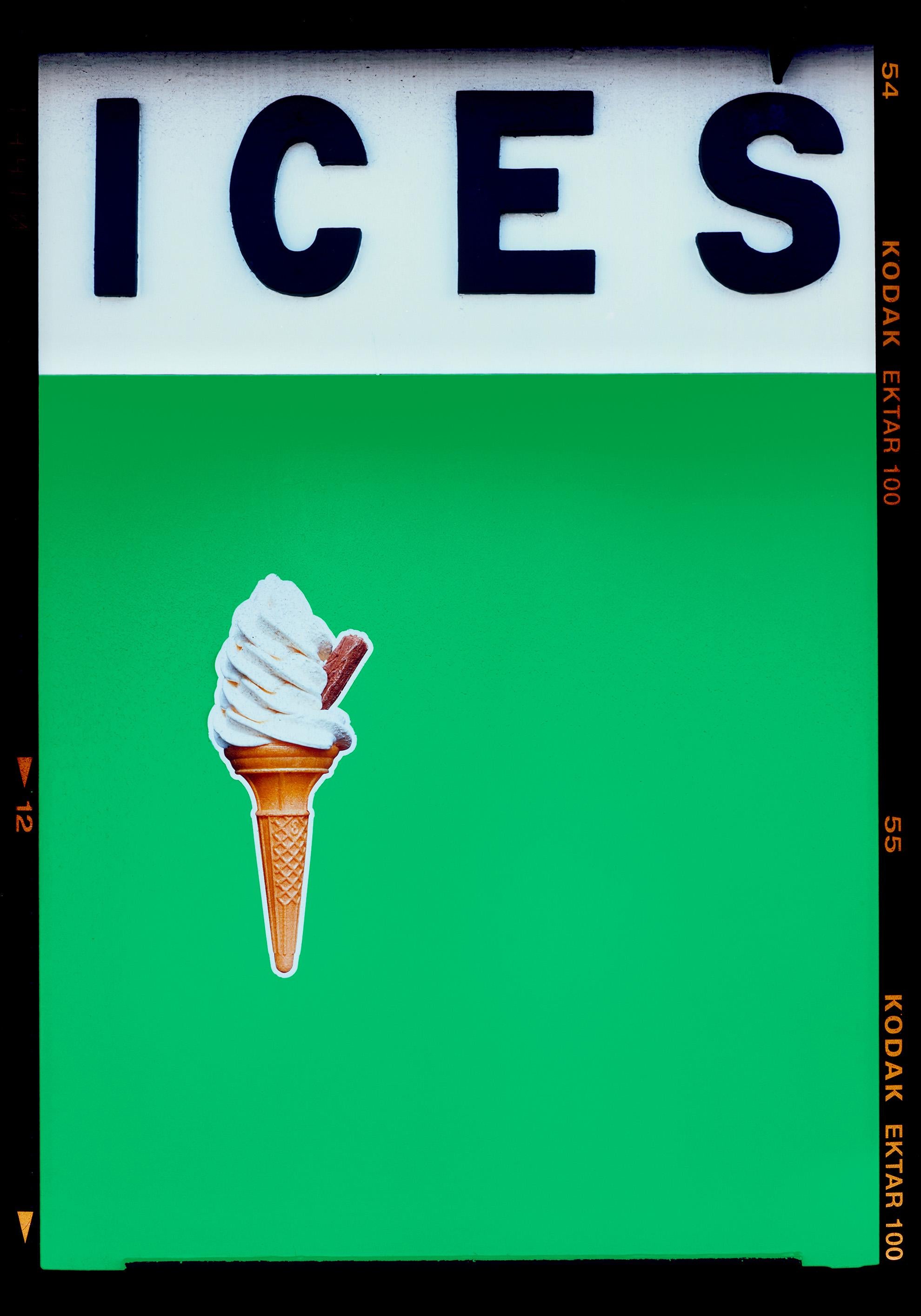 Richard Heeps Color Photograph - ICES (Green), Bexhill-on-Sea - British seaside color photography