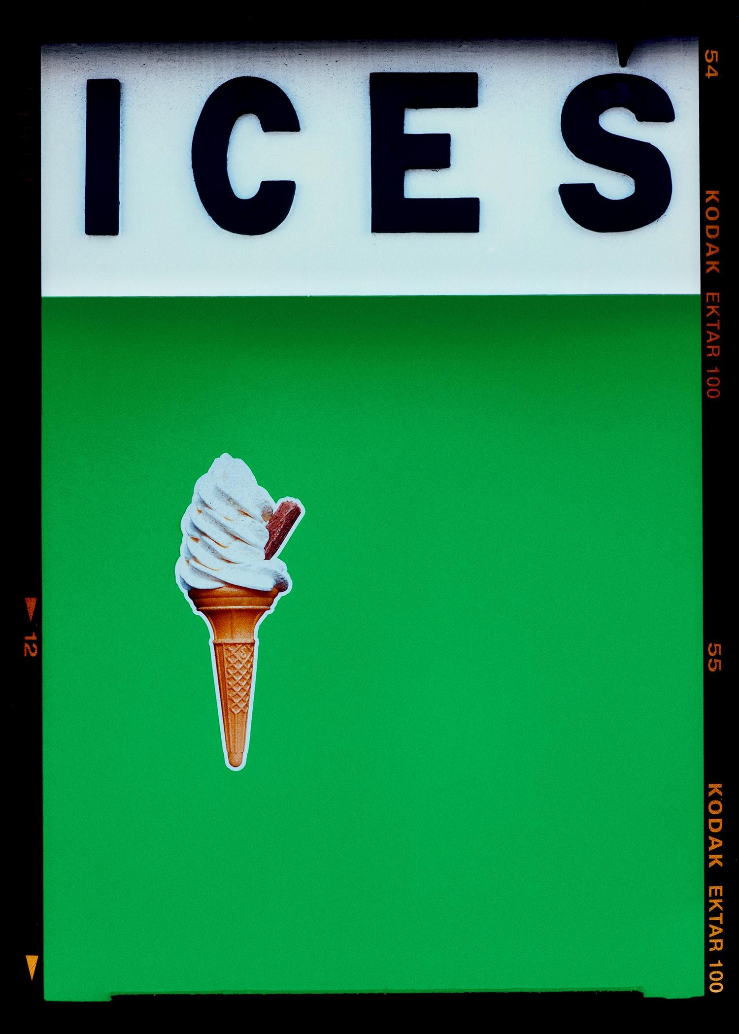 Richard Heeps Color Photograph - Ices (Green), Bexhill-on-Sea - British seaside color photography
