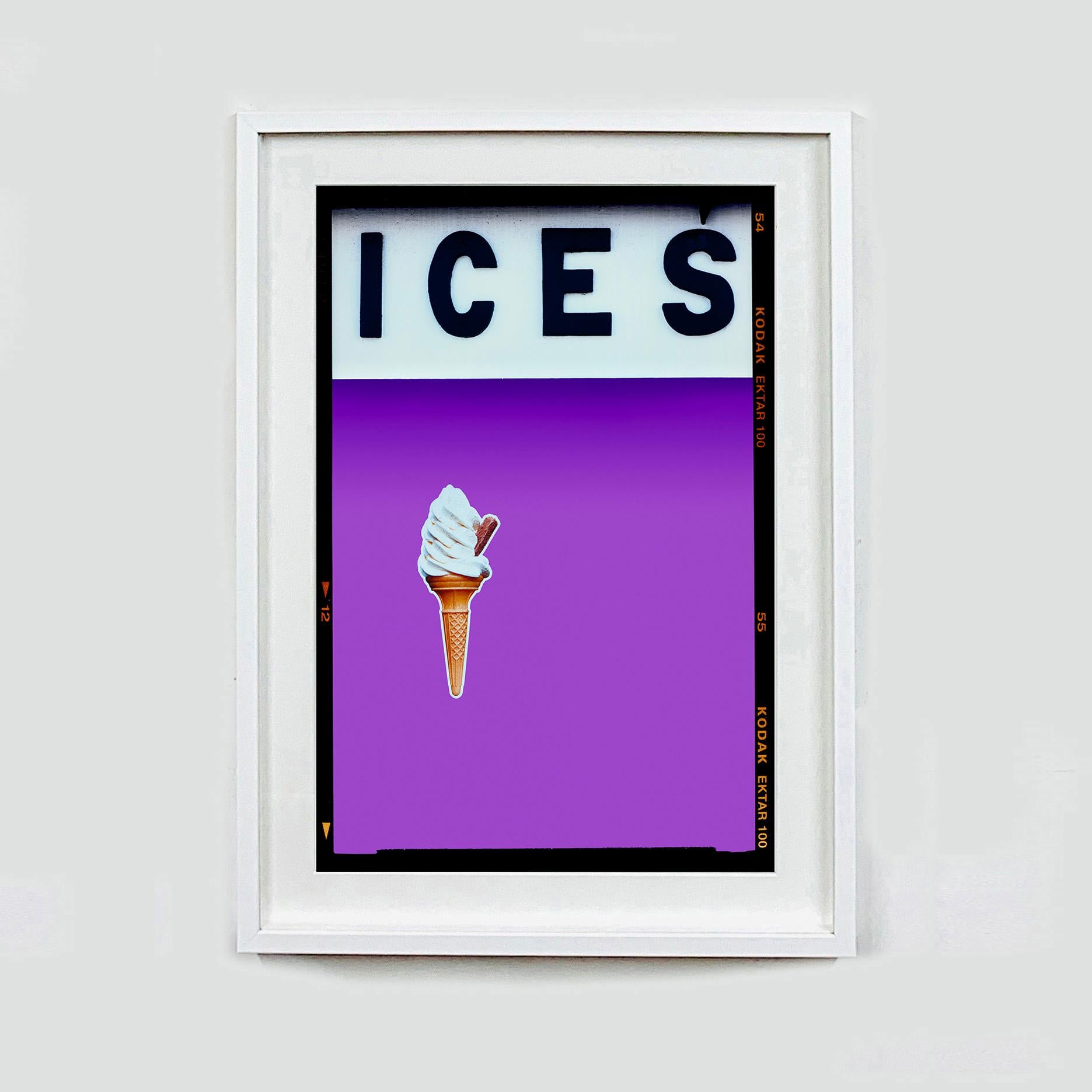 ICES Lilac Purple and Sherbet Yellow, Two Framed Pop Art Color Photographs For Sale 2