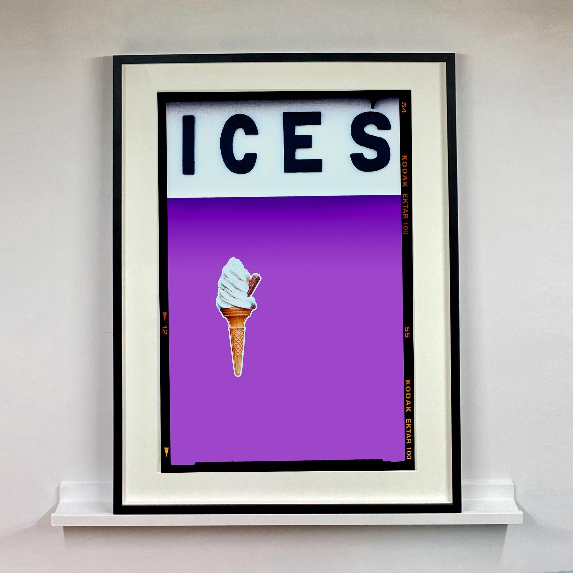ICES Lilac Purple and Sherbet Yellow, Two Framed Pop Art Color Photographs For Sale 4