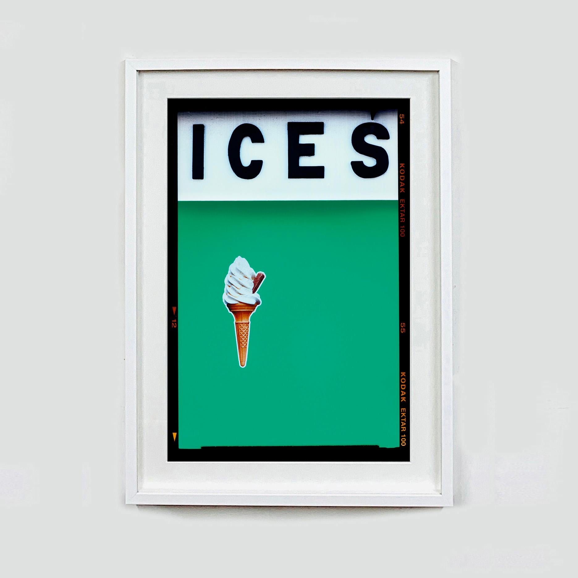Ices (Viridian Green), Bexhill-on-Sea - British seaside color photography - Contemporary Print by Richard Heeps