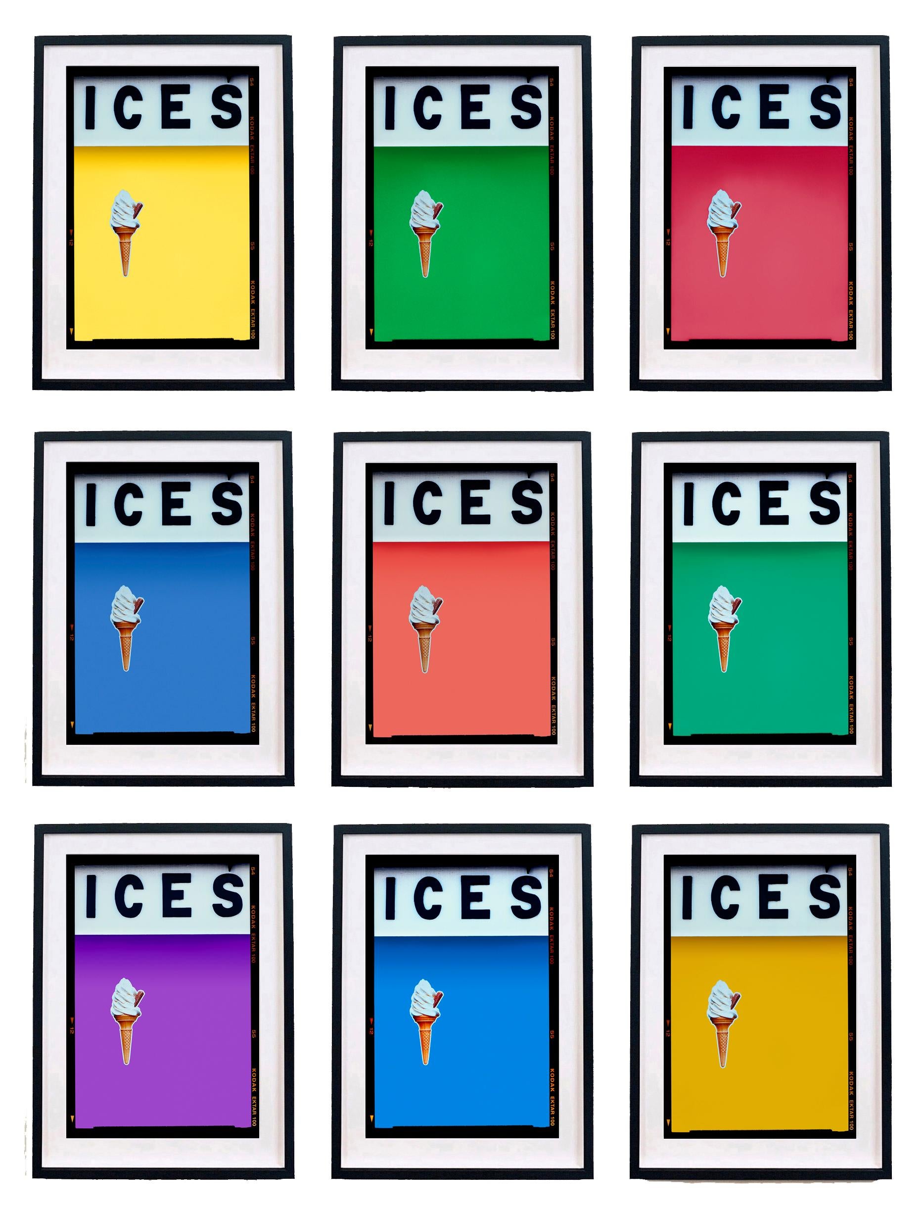 Mehrfarbiges Set von neun gerahmten Farbfotografie-Kunstwerken von ICES im Angebot 7