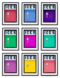 Used ICES Multicolor Set of Nine Framed Colour Photography Artworks