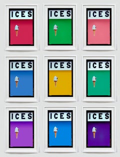 ICES Multicolor Set of Nine Framed Colour Photography Artworks