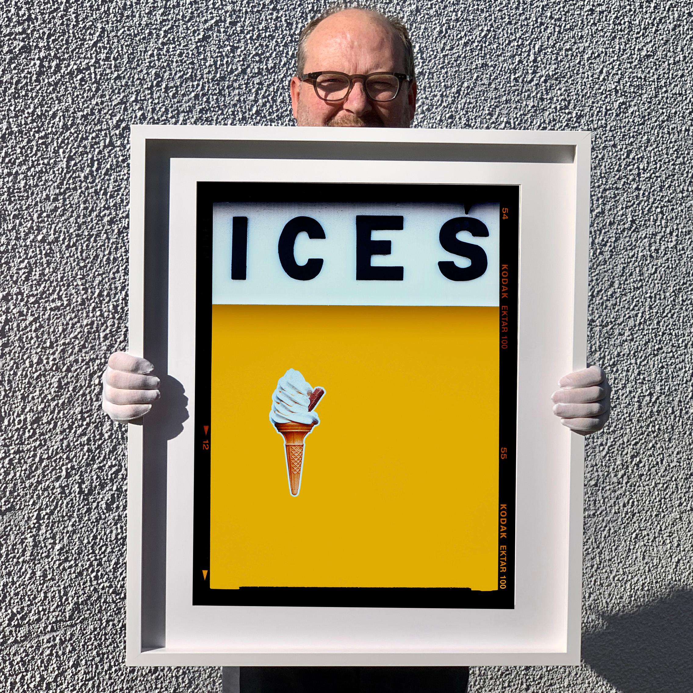 ICES Mustard Yellow, Purple, Green, Baby Blue - Four Framed Pop Art Photographs For Sale 5
