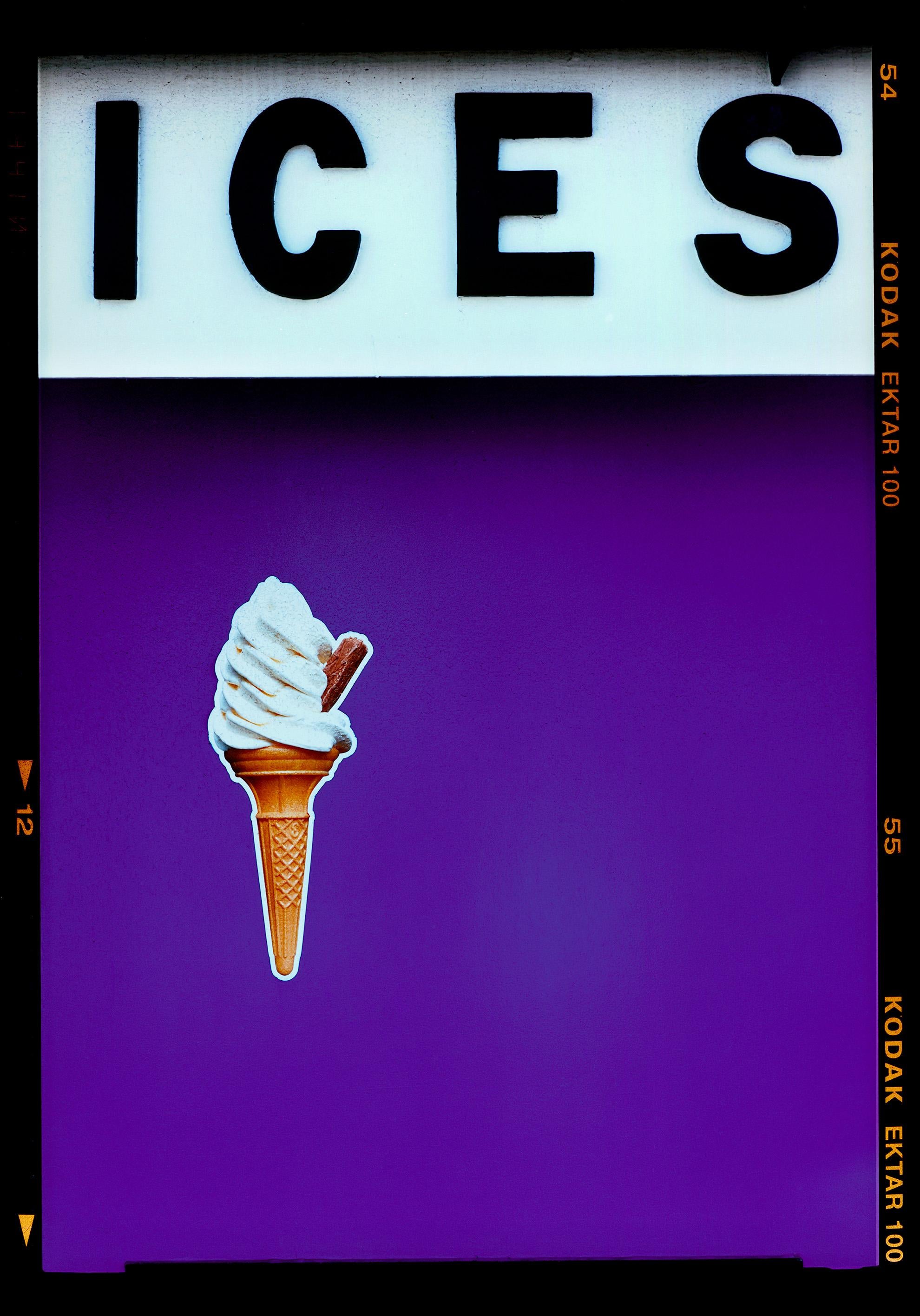 Richard Heeps Color Photograph - Ices (Purple), Bexhill-on-Sea - British seaside color photography