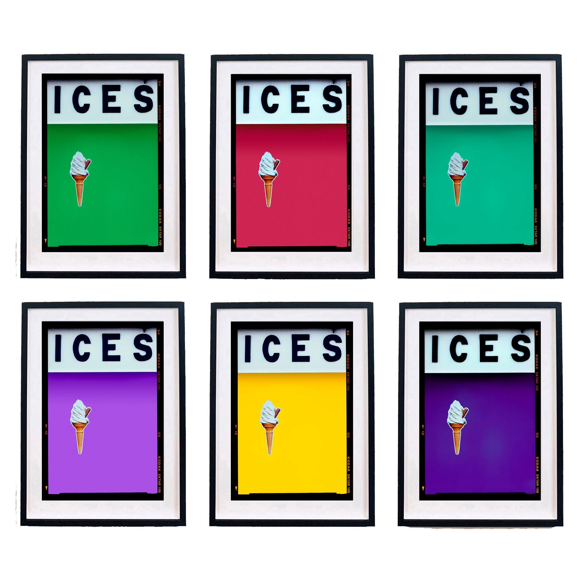 Richard Heeps Print – ICES – Sechs gerahmte Kunstwerke – Pop-Art-Farbfotografie
