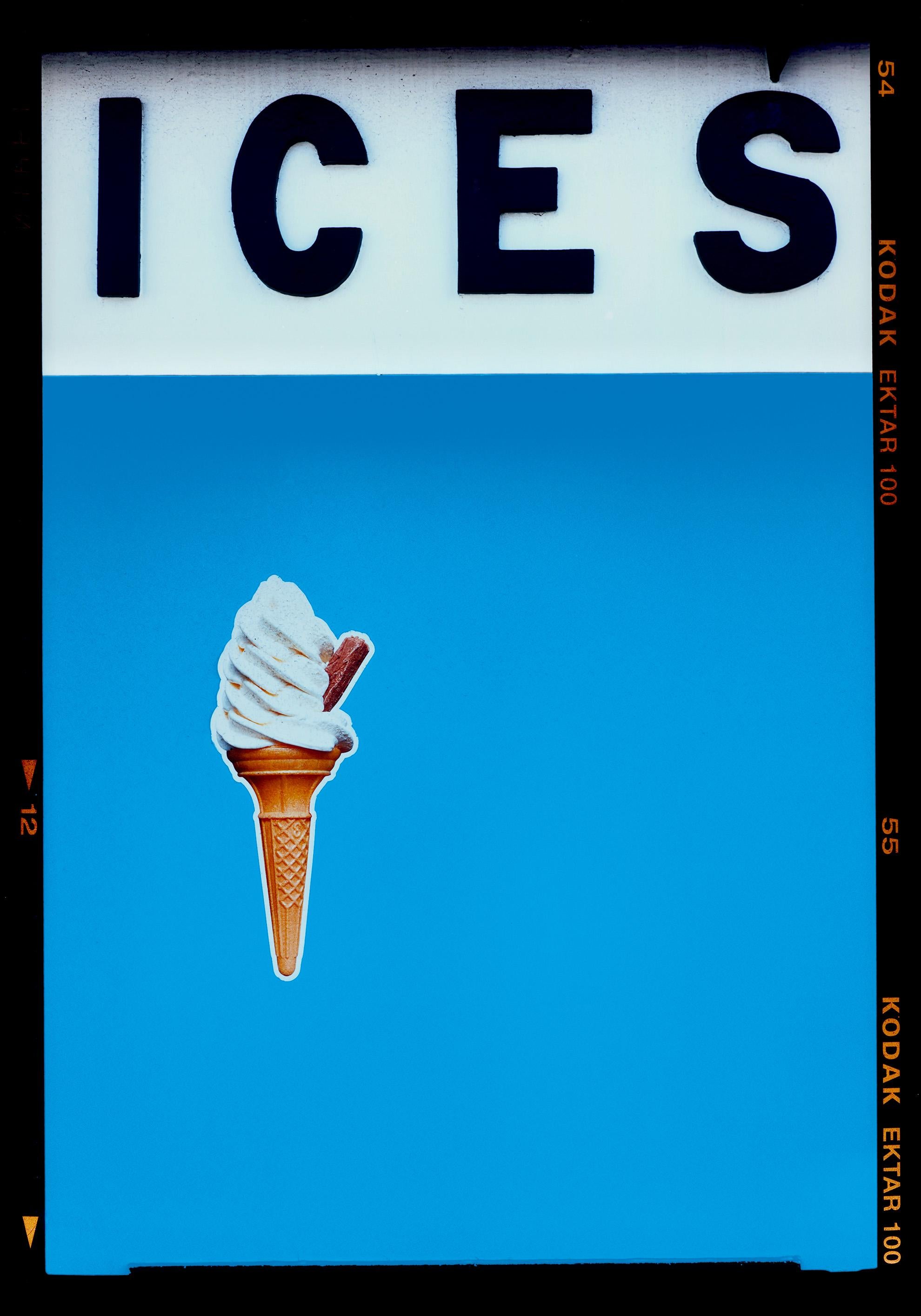 Richard Heeps Color Photograph - ICES (Sky Blue), Bexhill-on-Sea - British seaside color photography