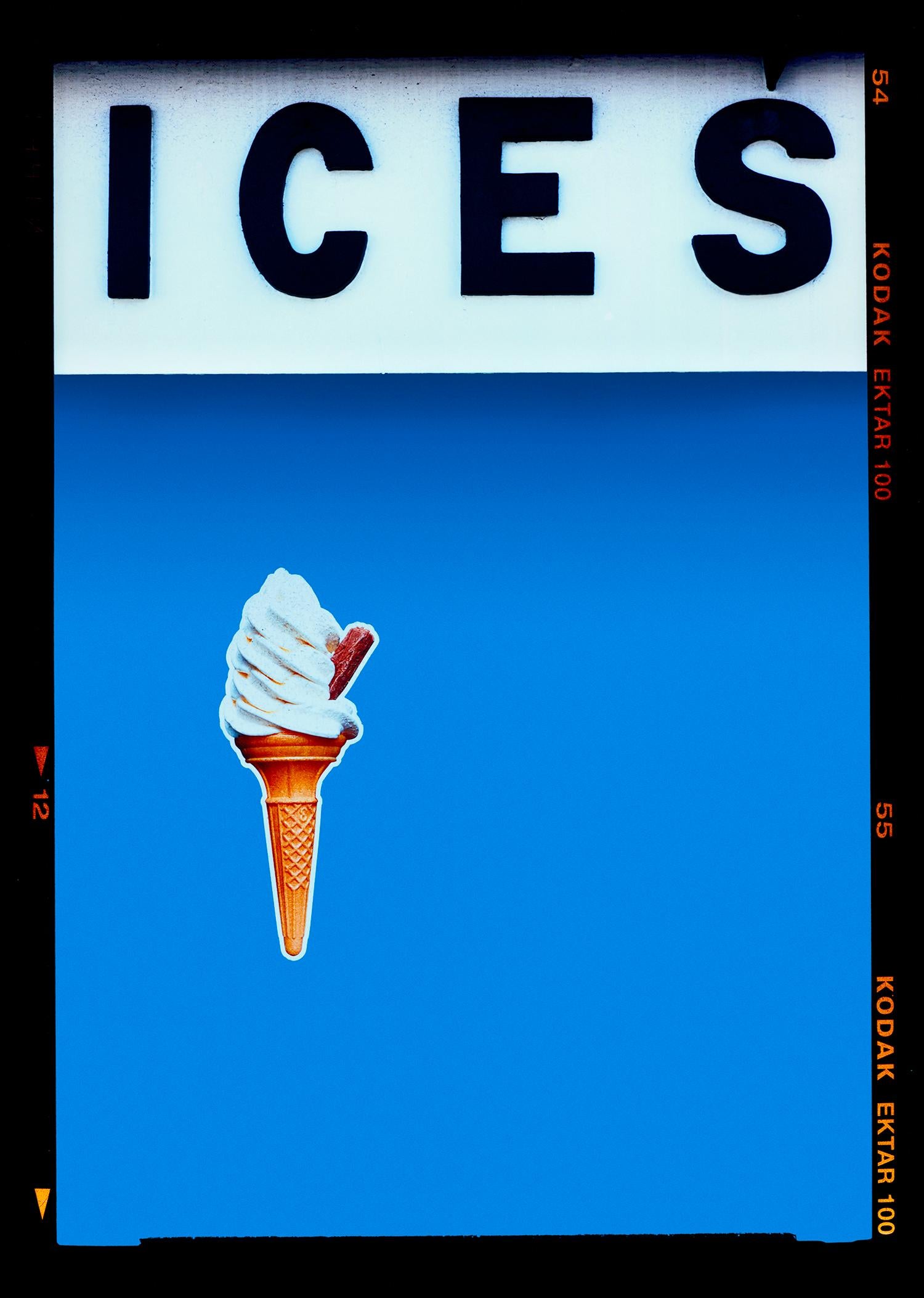 Richard Heeps Color Photograph - Ices (Sky Blue), Bexhill-on-Sea - British seaside color photography