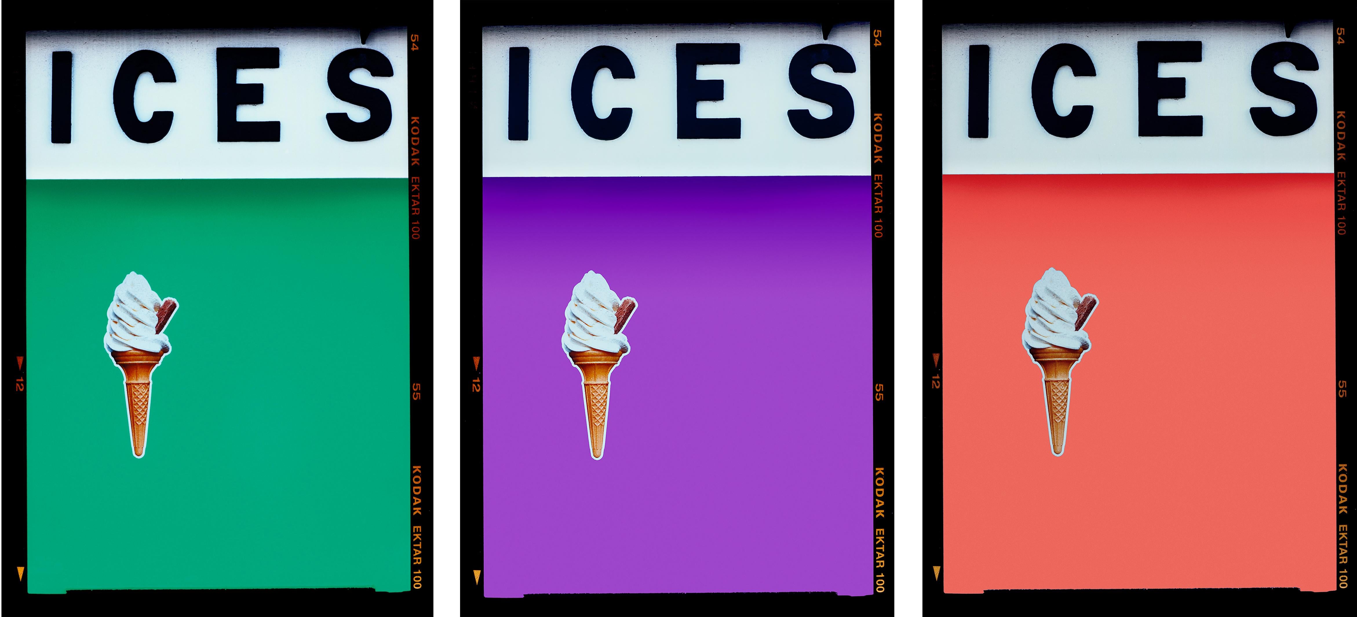 Richard Heeps Print - ICES Viridian, Lilac, Melondrama - Three Framed Pop Art Color Photographs