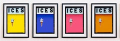 Richard Heeps - ICES Giallo, blu, rosa, arancione - Quattro opere d'arte incorniciate Fotografia pop art a colori ICES Giallo, blu, rosa, arancione - Quattro opere d'arte incorniciate Fotografia pop art a colori