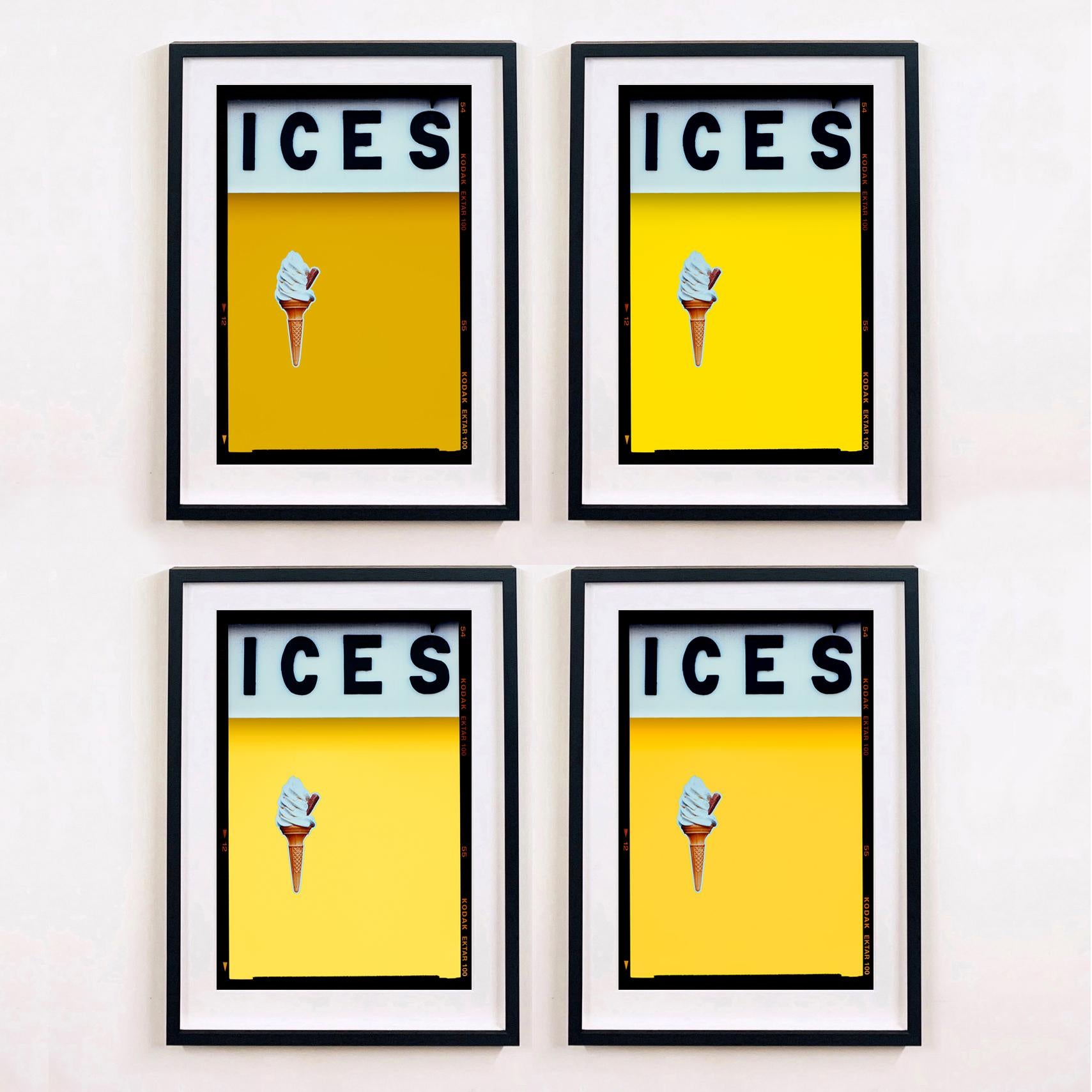 ICES Gelbes Set aus vier gerahmten Kunstwerken – Pop-Art-Farbfotografie im Angebot 4