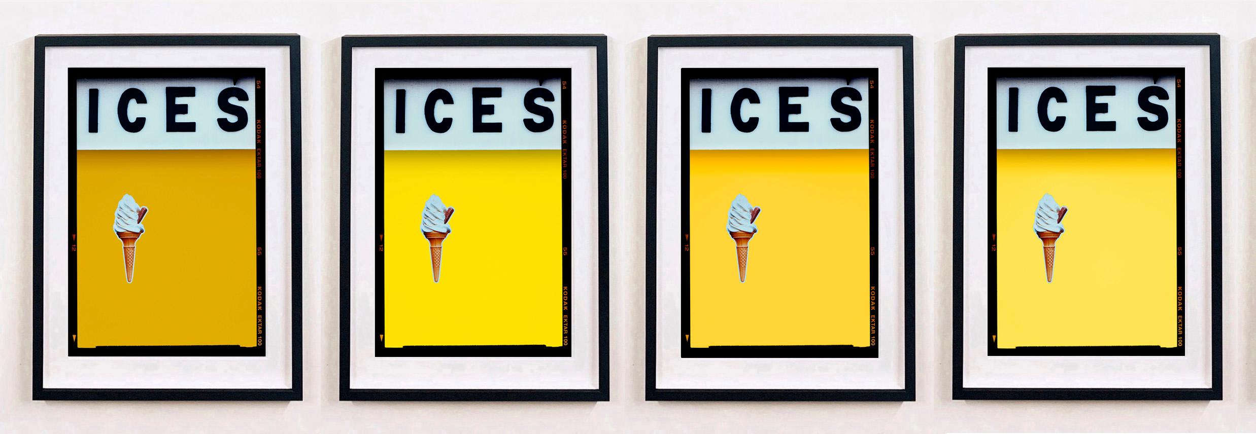 ICES Gelbes Set aus vier gerahmten Kunstwerken – Pop-Art-Farbfotografie im Angebot 5