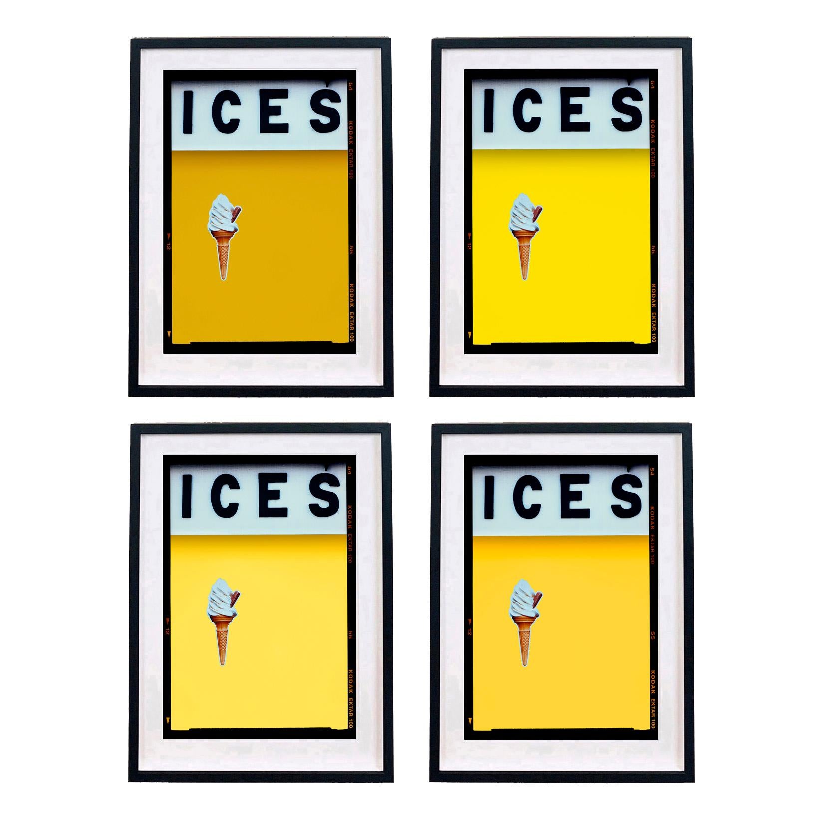 Richard Heeps Color Photograph – ICES Gelbes Set aus vier gerahmten Kunstwerken – Pop-Art-Farbfotografie
