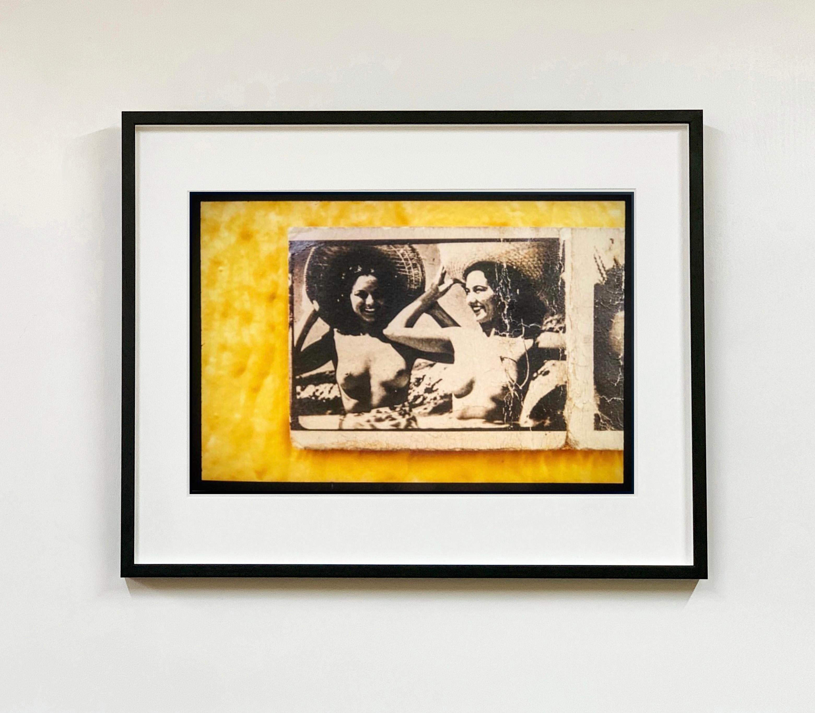 Jersey Girls Yellow, photograph from Richard Heeps Jersey Shore series.
Vintage matchbooks from New York's Chelsea Flea Market featuring nudes from the 1940's are reimagined by Richard Heeps in this colour photoshoot.

This artwork is a limited