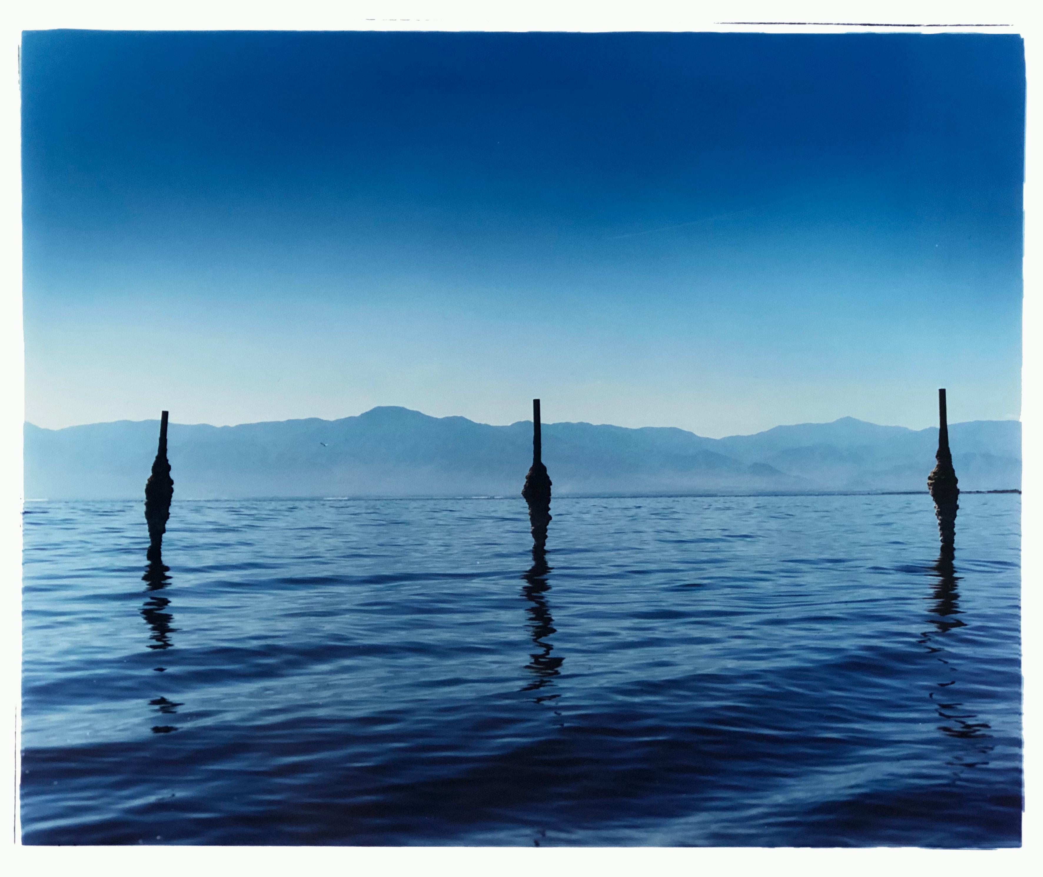 Richard Heeps Landscape Photograph - Jetty II - North Shore Yacht Club, Salton Sea, California - Color photography