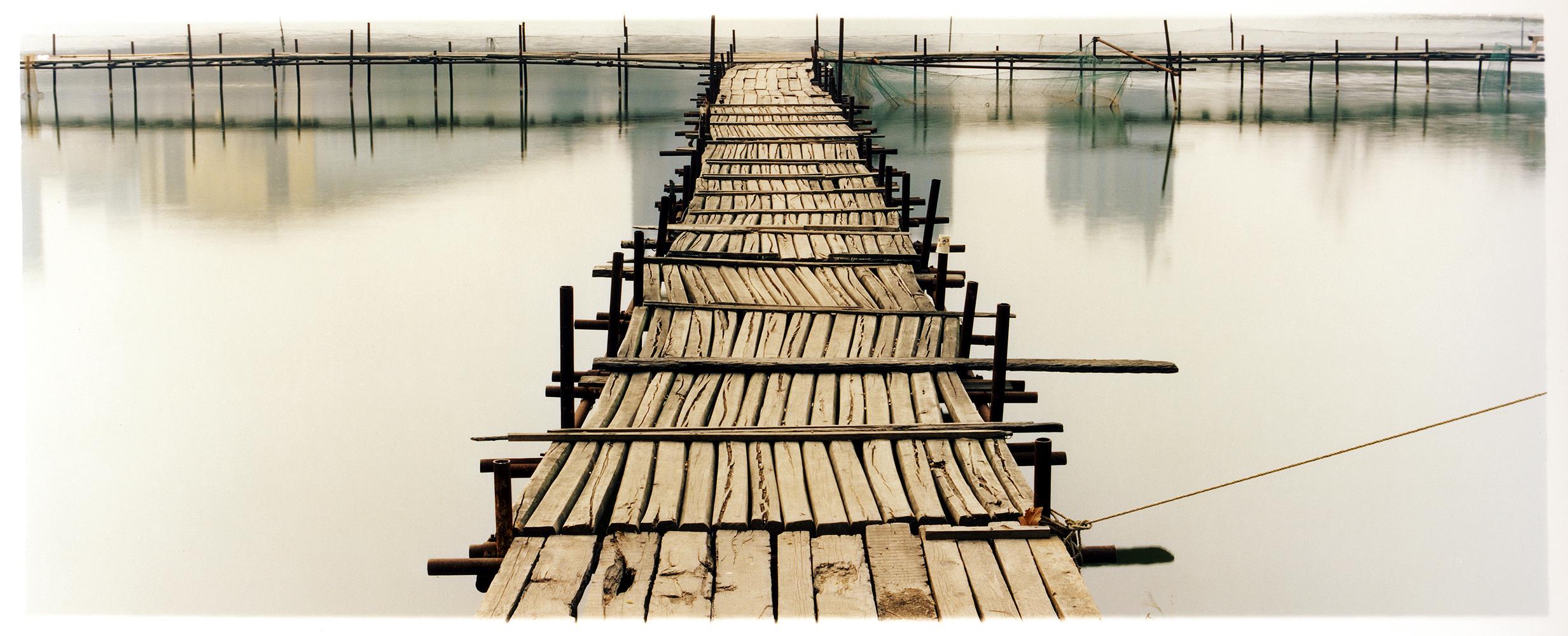 Richard Heeps Landscape Photograph - Jetty (panorama), Xuzhou, Jiangsu - Chinese waterscape, color photography