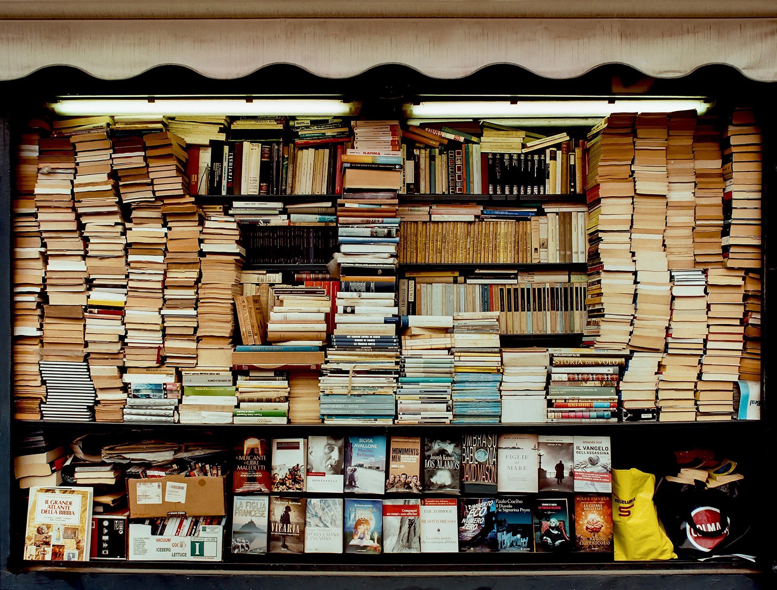 Richard Heeps Print - Karma, Milan - Book Kiosk, Italian Color Photography