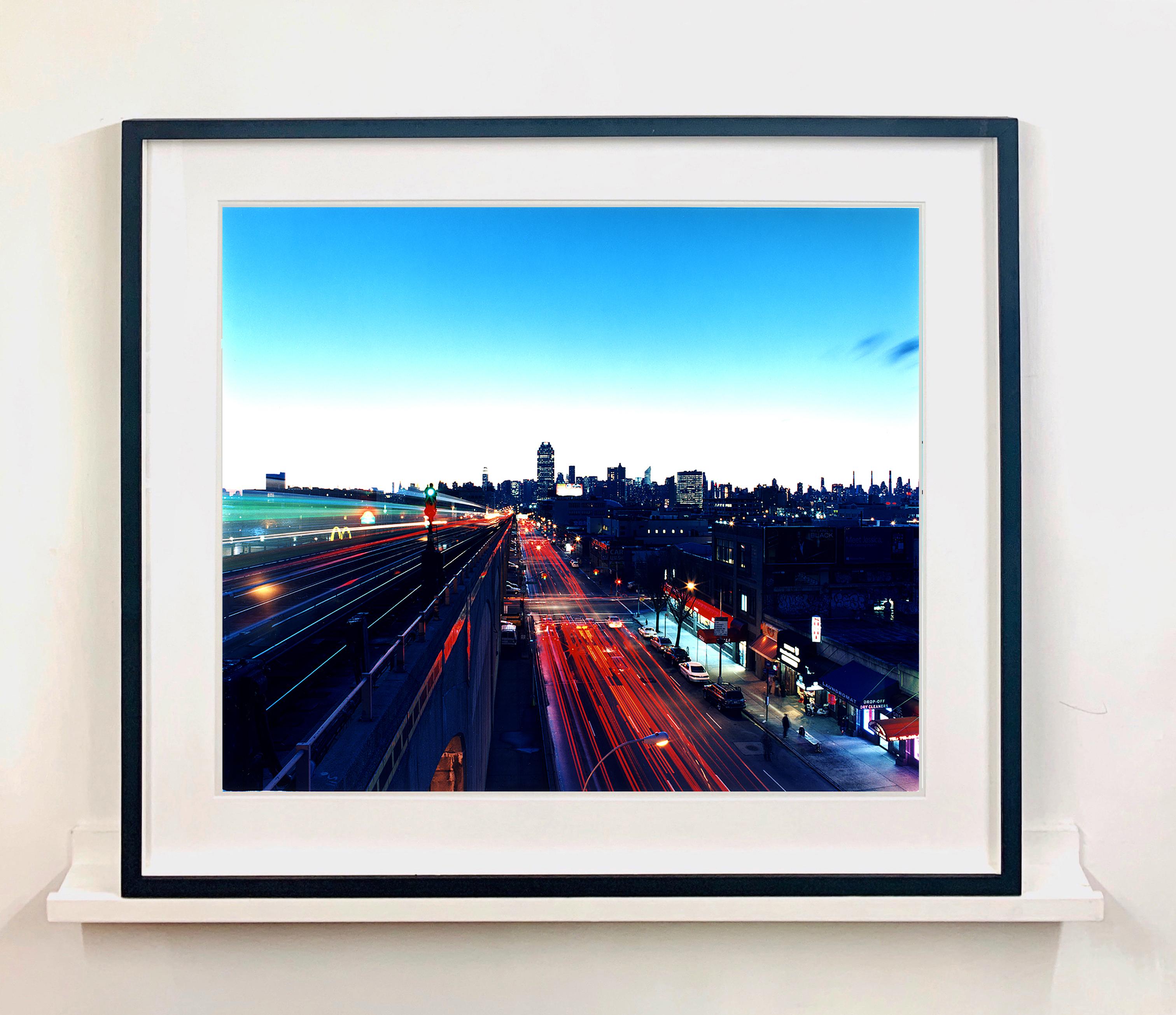 Lines on the 7 Line, New York - Skyline, Cityscape, Color Photography - Contemporary Print by Richard Heeps