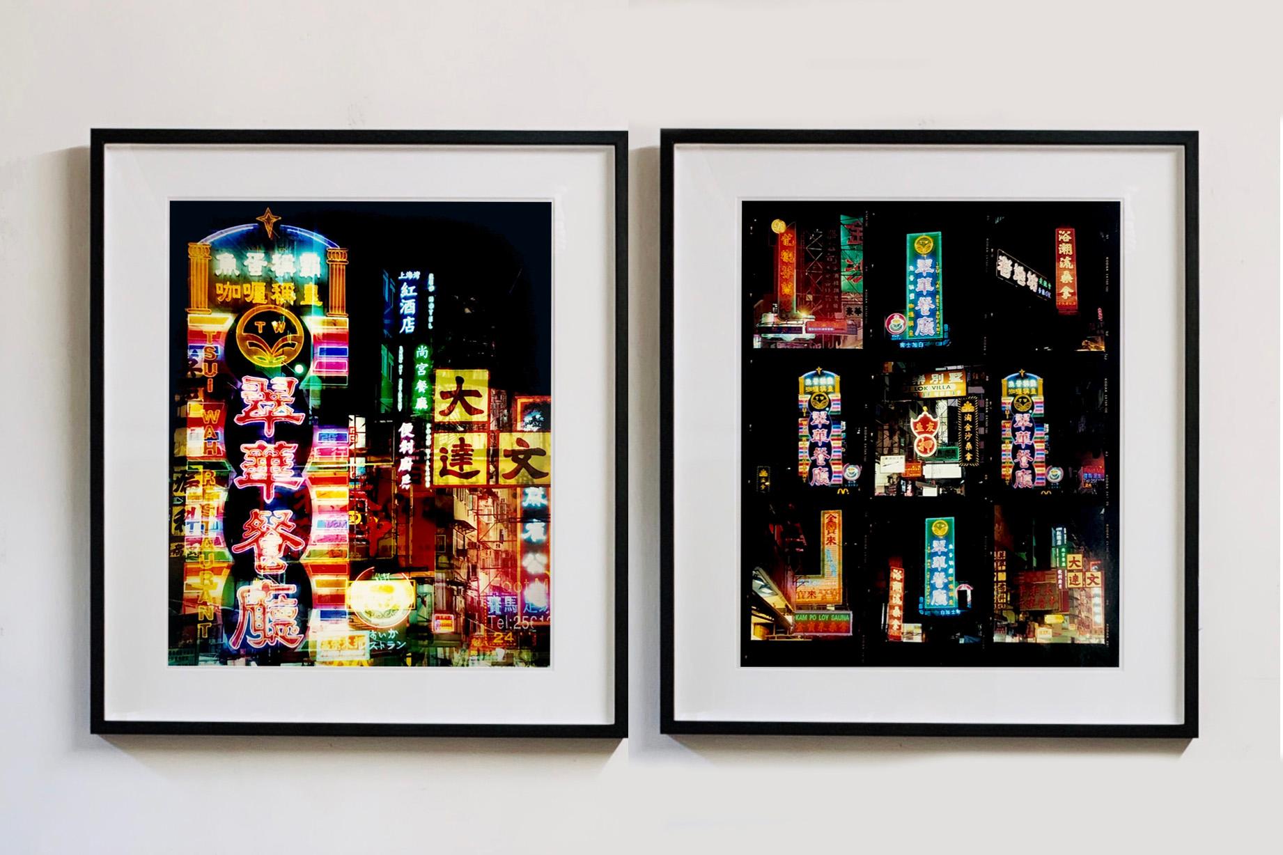 Look Up Mong Kok, Kowloon, Hong Kong - Conceptual Architectural Photography - Black Print by Richard Heeps