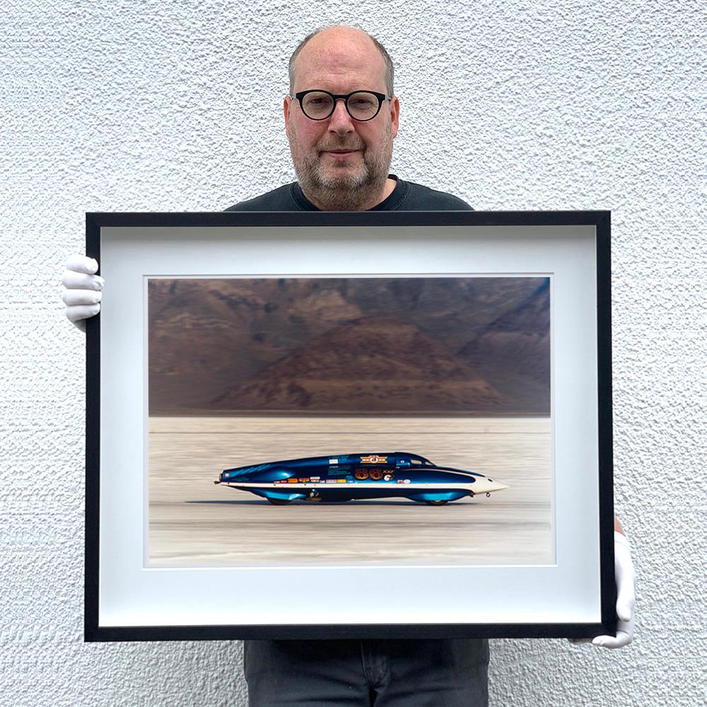 LSR Racing Streamliner, Bonneville, Utah - Car in Landscape Color Photography For Sale 4