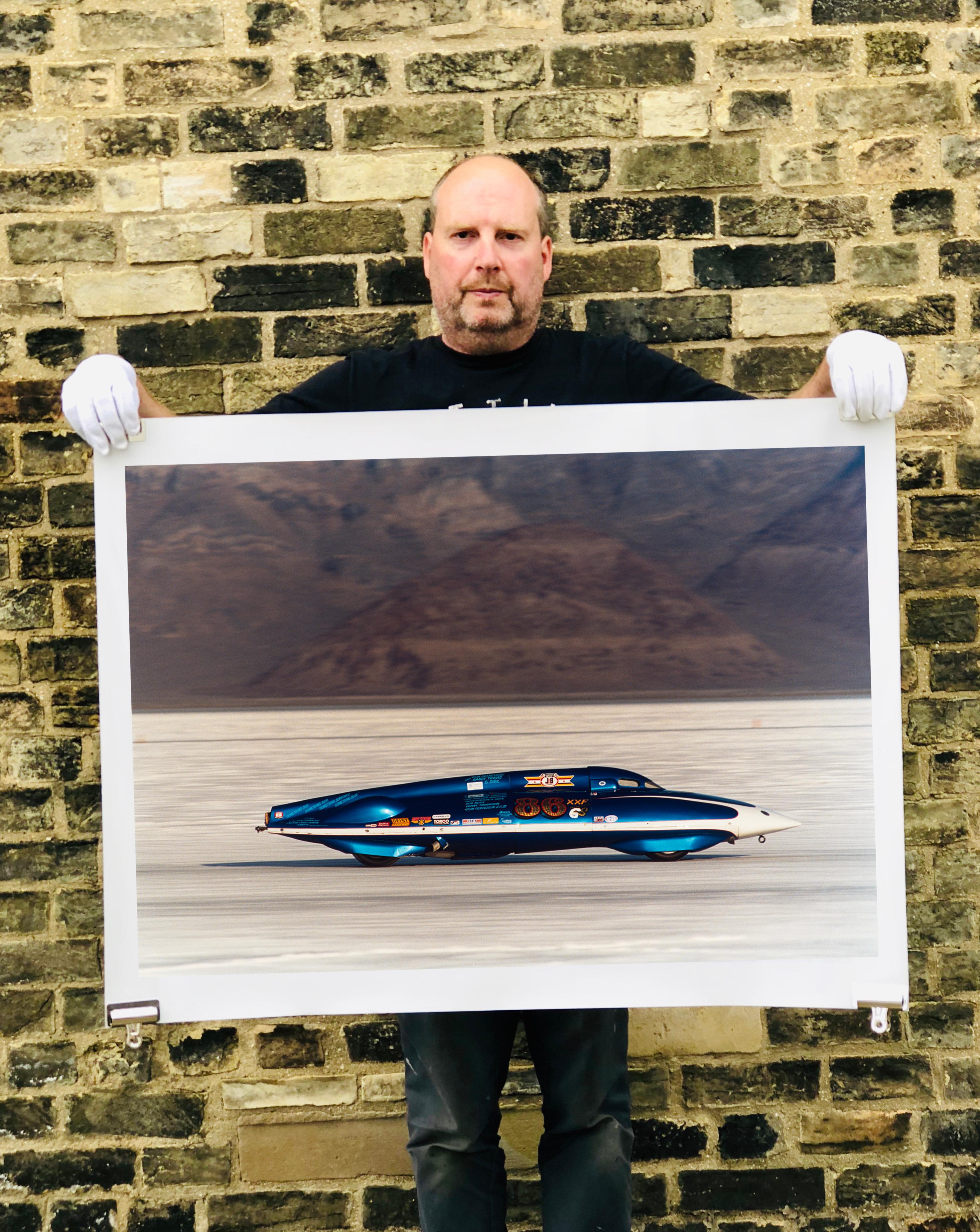 LSR Streamliner II, Bonneville, Utah - Car in Landscape Color Photography For Sale 3