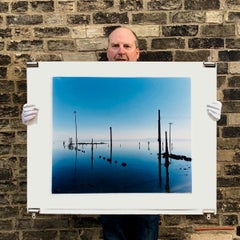Marina, Bombay Beach, Salton Sea, California - Blue Waterscape Color Photography