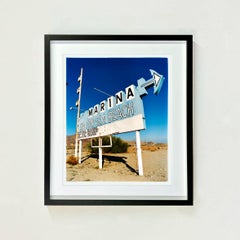 Marina-Schild, Salton Sea Beach, Salton Sea, Kalifornien - Typografie-Fotografie
