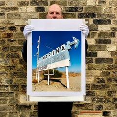 Marina Sign, Salton Sea Beach, Salton Sea, California - Typography Photograph
