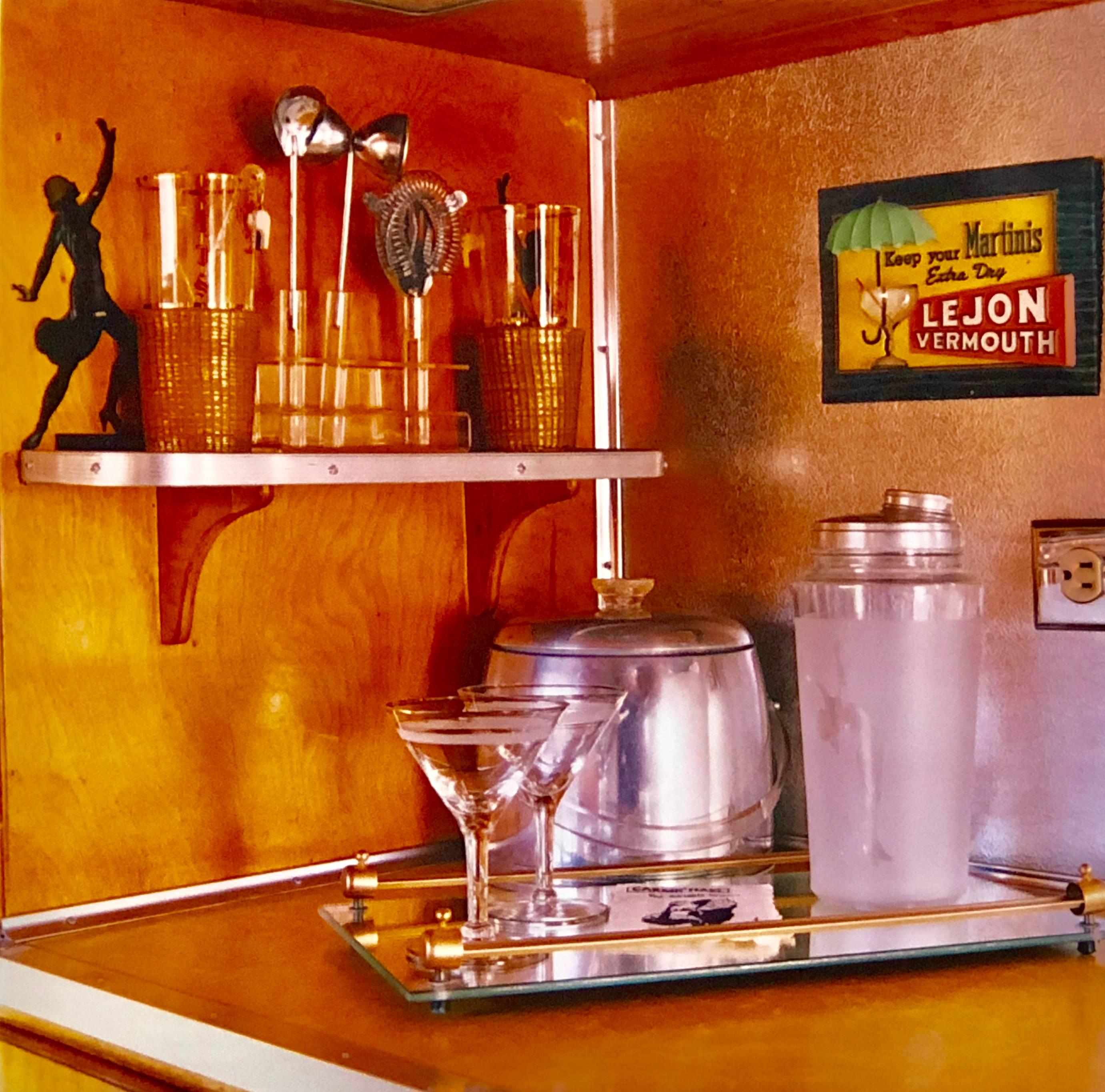 Richard Heeps Interior Print - Martini Corner, Bisbee, Arizona - Vintage interior color photography