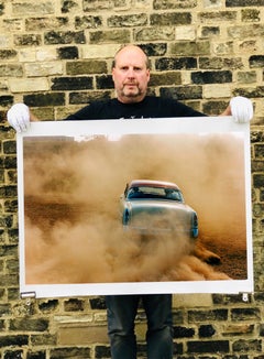 Mercury in the Dust, Hemsby, Norfolk - Car on a beach color photography