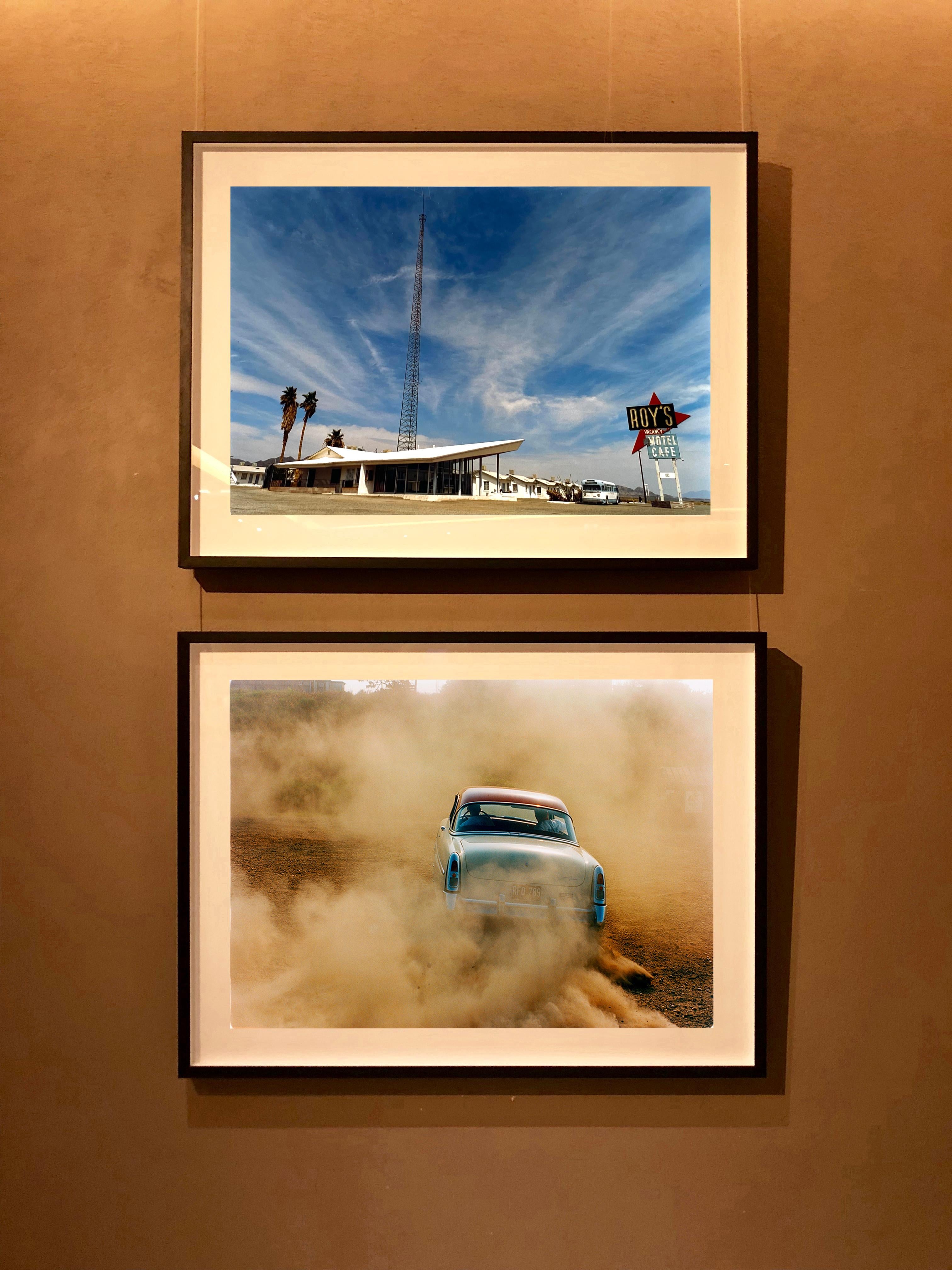 Mercury in the Dust, Hemsby, Norfolk - Car on a beach color photography For Sale 1