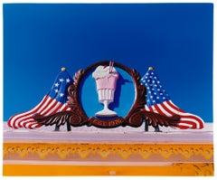 Milchkännchen-Parlour, Wildholz, New Jersey – amerikanische Farbfotografie mit Schild