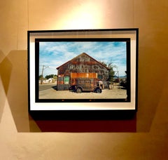 Model T and Garage, Daggett, California - Color Photography