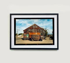 Model T and Garage, Daggett, California - Color Photography