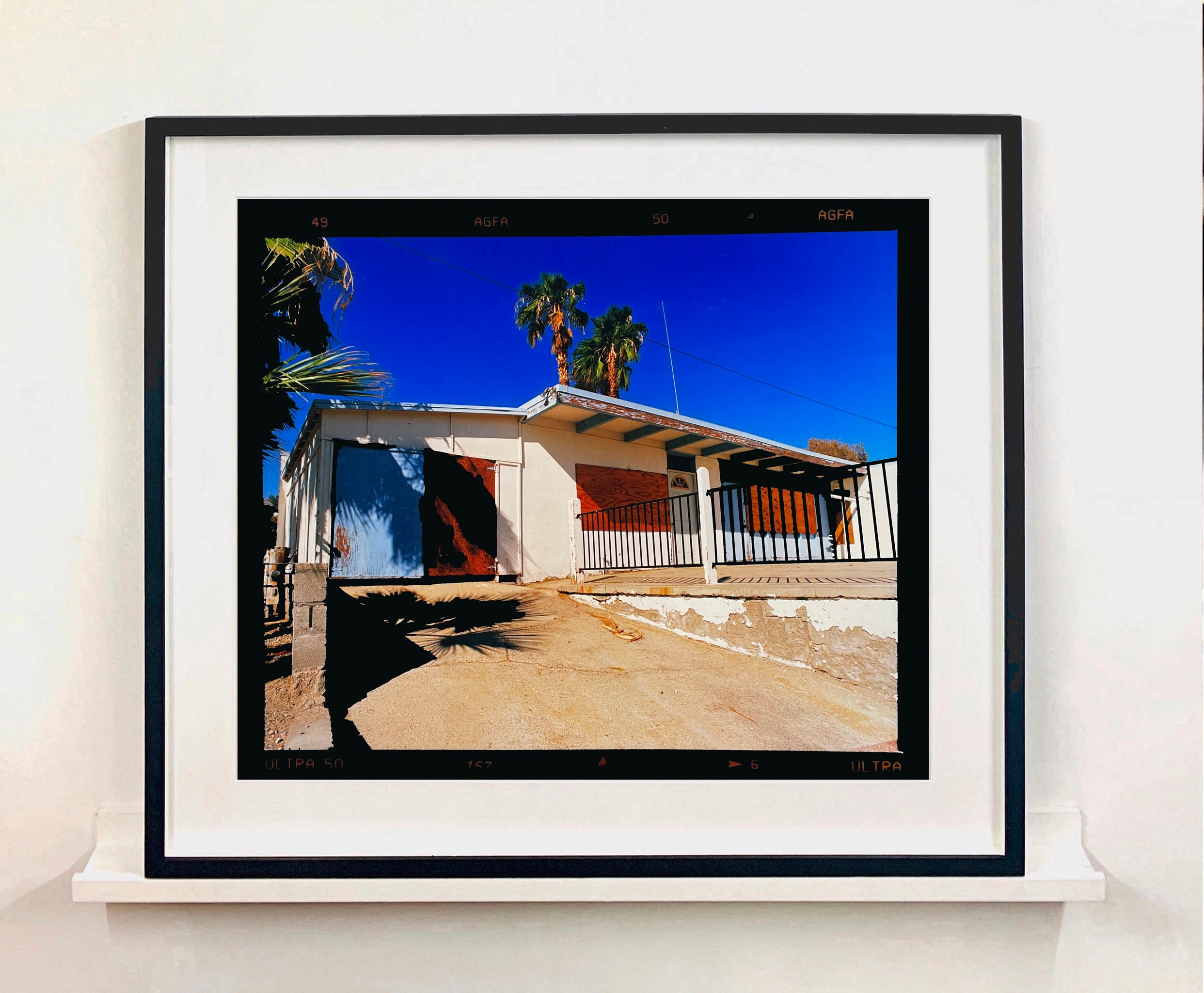 Motel Desert Shores, from Richard Heeps Salton Sea series. This picture has the a vibe of a Southern California American road trip, the colours are so seductive, the palm trees create a desert oasis amongst mid 20th Century architecture. The light