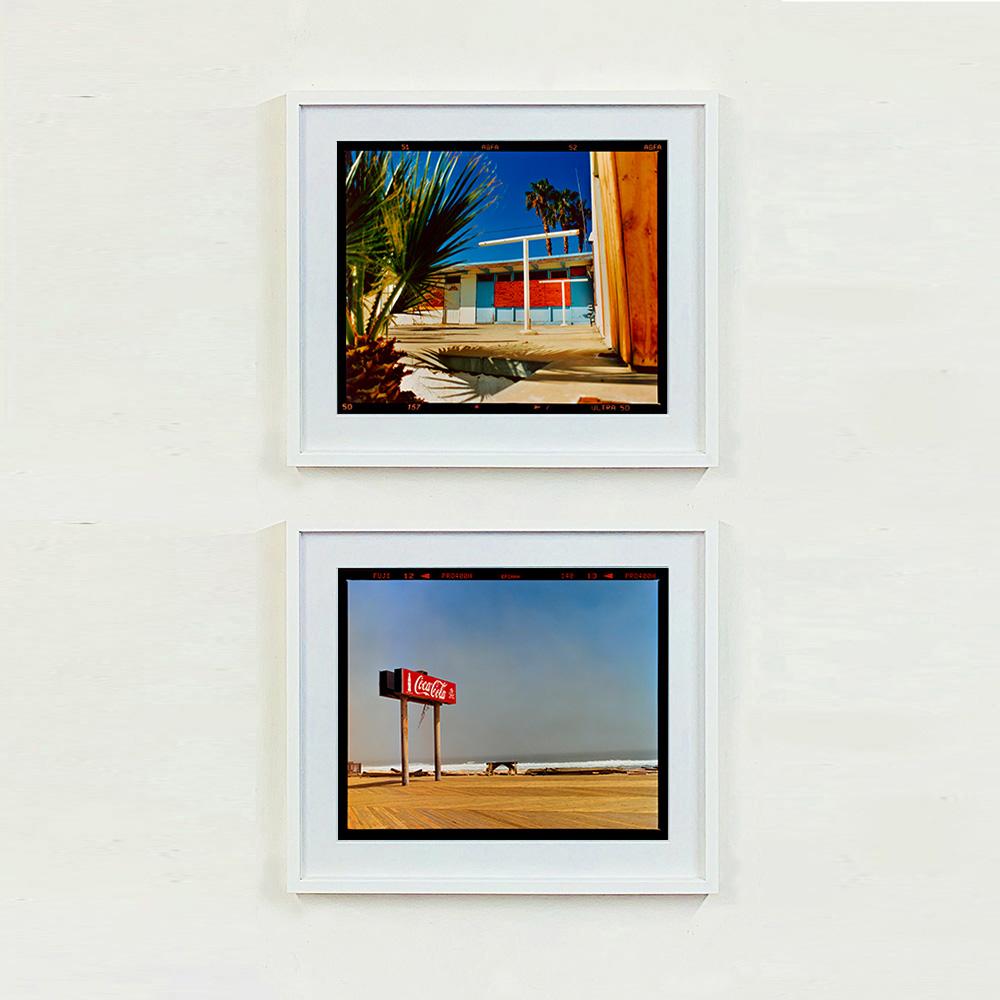 Motel Desert Shores, Salton Sea, California - Mid-century Architecture photo - Black Color Photograph by Richard Heeps