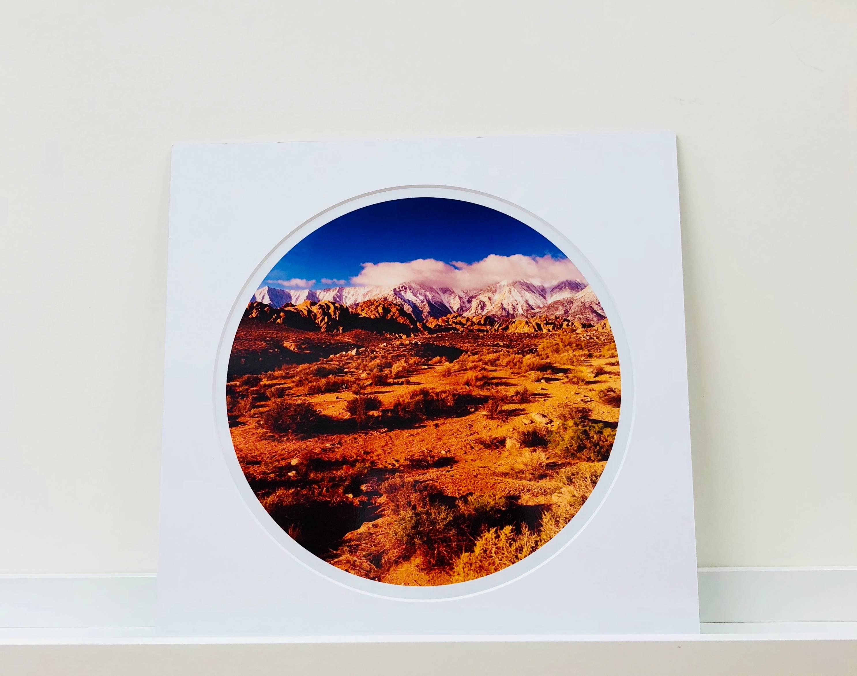 Titled the 'Sundance Series', these artworks are a development of traditional landscape photographs and they have created a unique perspective as if captured through a telescope or a porthole. Photographed in California, Arizona and Utah  these were