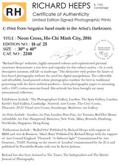 Neon Cross, Ho Chi Minh City - Religious Kitsch Contemporary Color Photography