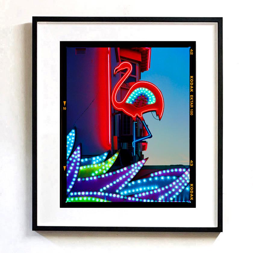 Neon Flamingo, Norfolk - Pop Art Color Photograph - Contemporary Print by Richard Heeps