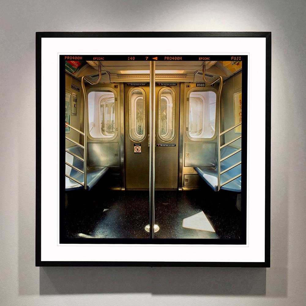 New York City Subway Car - American Interior Color Photograph For Sale 1