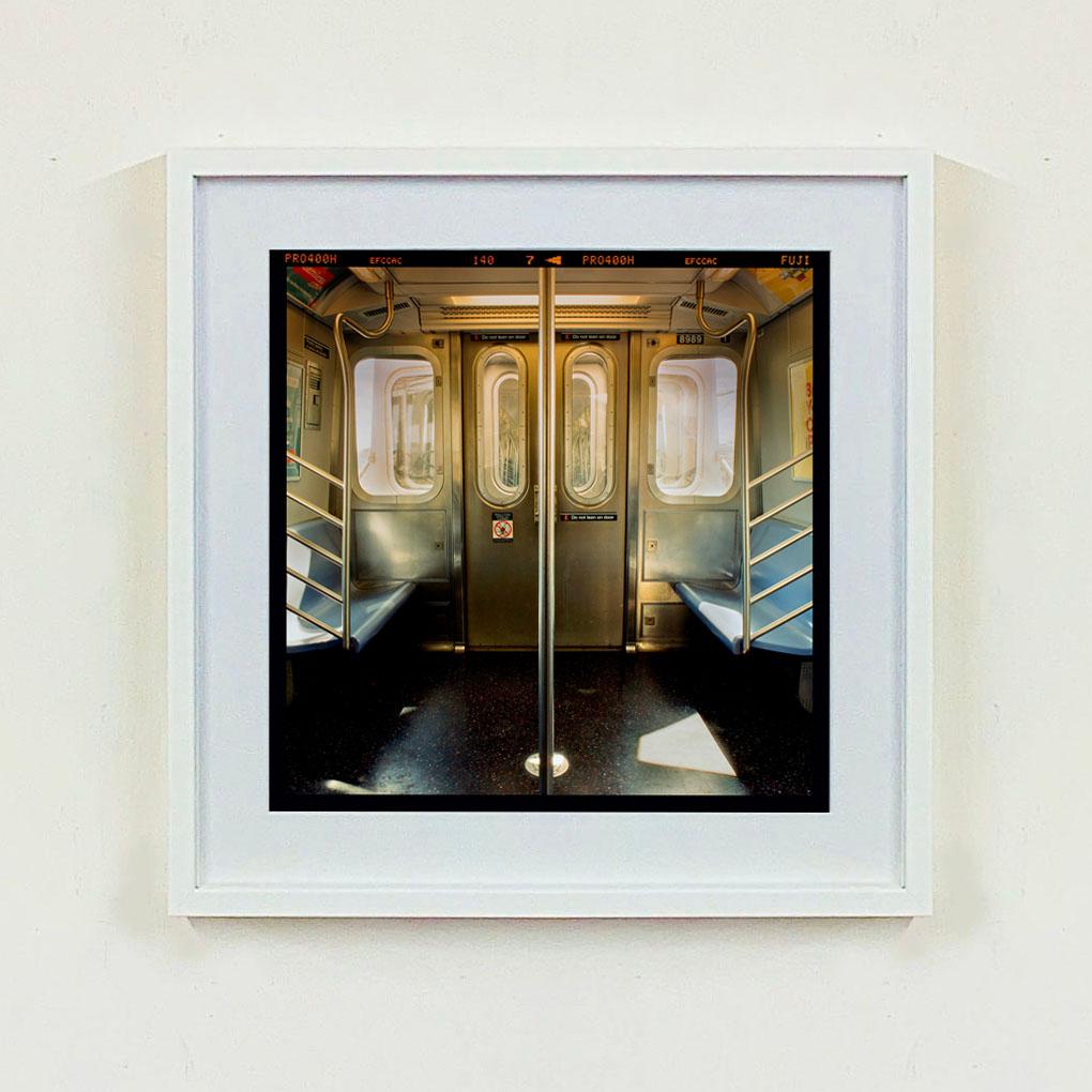 New York City Subway Car - American Interior Color Photograph For Sale 2