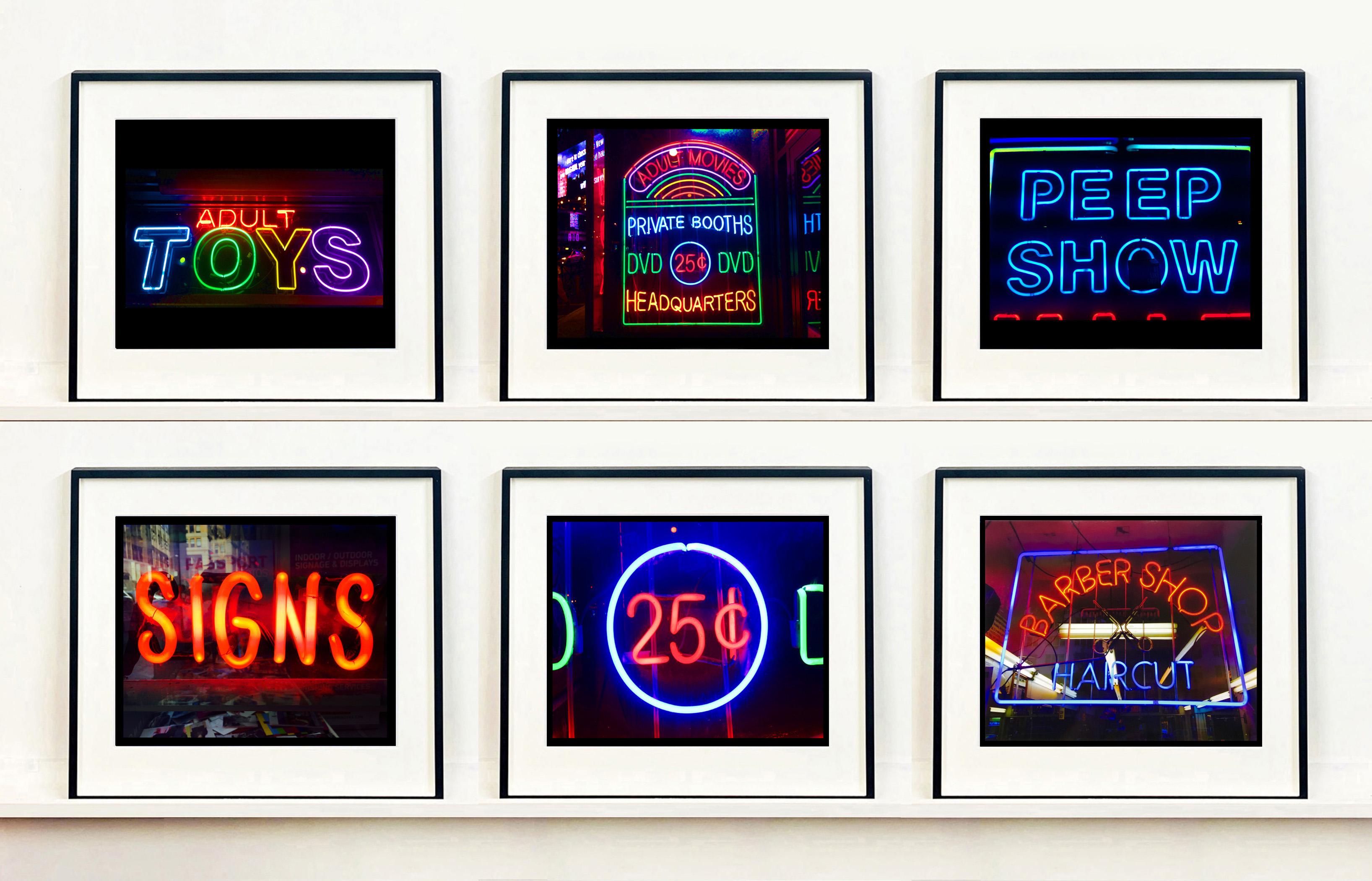 Richard Heeps Color Photograph - New York Neon Street Photography Set of Six Artworks