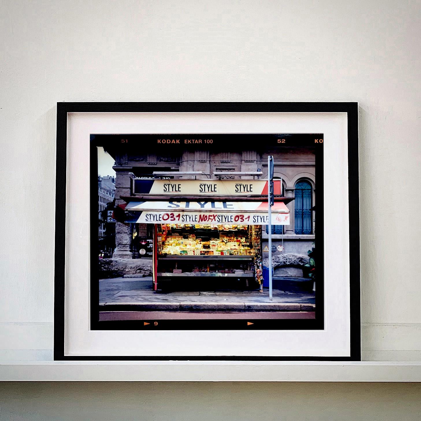 News Stand, from Richard Heeps series, 'A Short History of Milan' which began in November 2018 for a special project featuring at the Affordable Art Fair Milan 2019 and the series is ongoing.
There is a reoccurring linear, structural theme