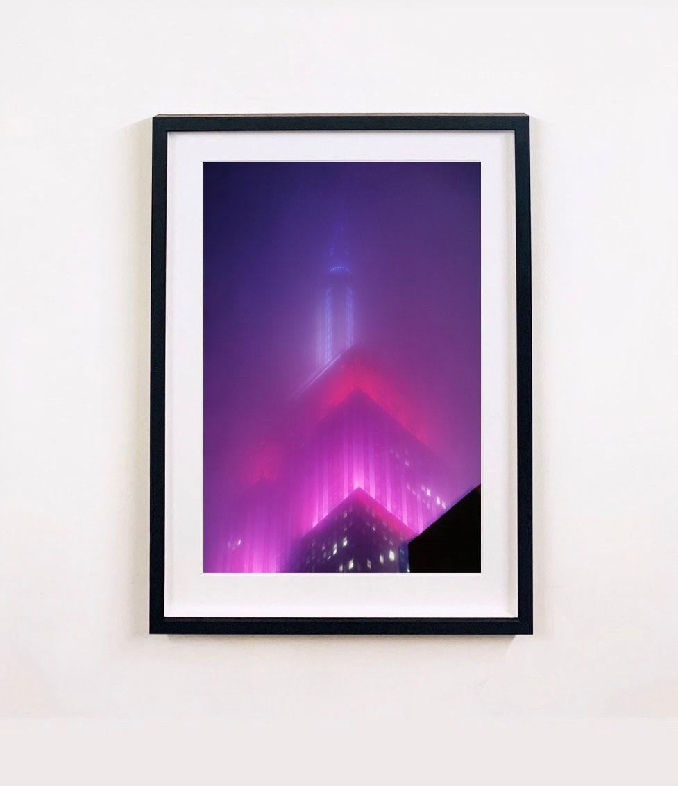 'Nomad, New York', artwork by Richard Heeps featuring a time-lapse of the iconic art deco Empire State building in the mist. Photographed in New York City in 2017, he executed this in his darkroom later, printing it in February 2019
This artwork is